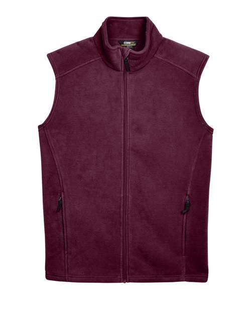 CORE365 88191, Men's Journey Fleece Vest, Burgundy