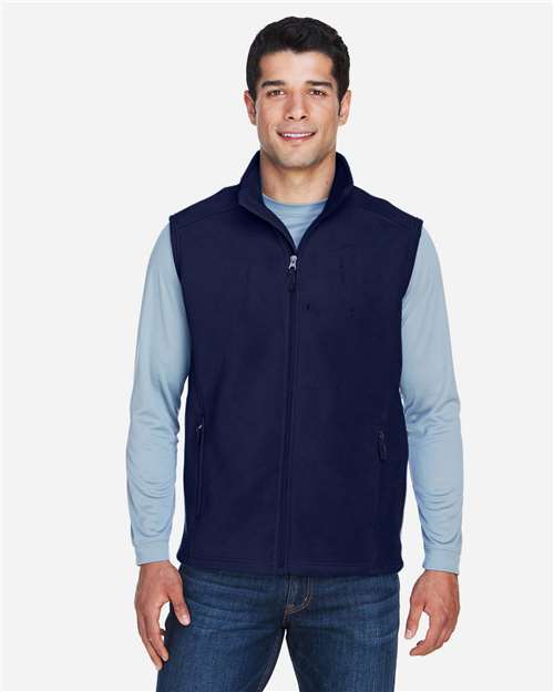 Men's Journey Fleece Vest - - 13209 Classic Navy 235A7 7-7.9 oz 88191 AB Exclusive Brands CA New ab CORE365 Fleece Full-Zips Media Pocket Mens & Unisex New AB Outerwear Pockets Polyester - 100% S&S Exclusive Brands Sleeveless Vests Zips