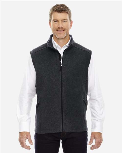 Men's Journey Fleece Vest - - 13209 Heather Charcoal 235A7 7-7.9 oz 88191 AB Exclusive Brands CA New ab CORE365 Fleece Full-Zips Media Pocket Mens & Unisex New AB Outerwear Pockets Polyester - 100% S&S Exclusive Brands Sleeveless Vests Zips