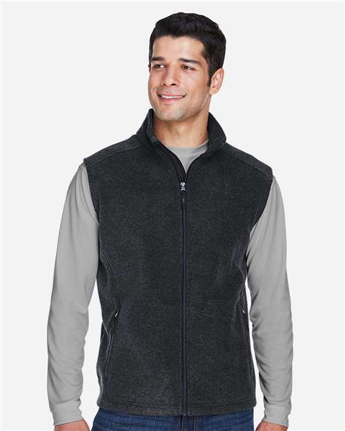 CORE365 88191, Men's Journey Fleece Vest, Heather Charcoal