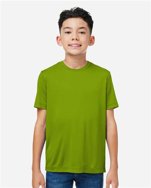 CORE365 CE10Y, Youth Capital Performance T-shirt, Acid Green