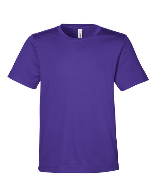 CORE365 CE10Y, Youth Capital Performance T-shirt, Campus Purple