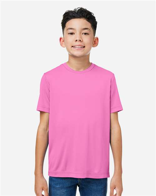 CORE365 CE10Y, Youth Capital Performance T-shirt, Charity Pink