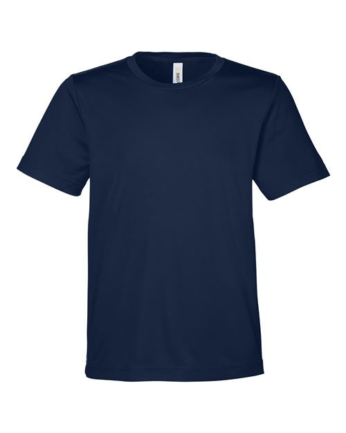 CORE365 CE10Y, Youth Capital Performance T-shirt, Classic Navy