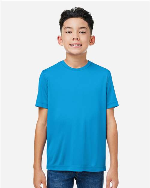 CORE365 CE10Y, Youth Capital Performance T-shirt, Electric Blue