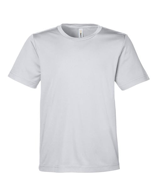 CORE365 CE10Y, Youth Capital Performance T-shirt, Platinum