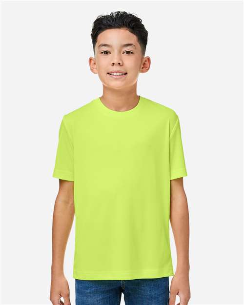 CORE365 CE10Y, Youth Capital Performance T-shirt, Safety Yellow