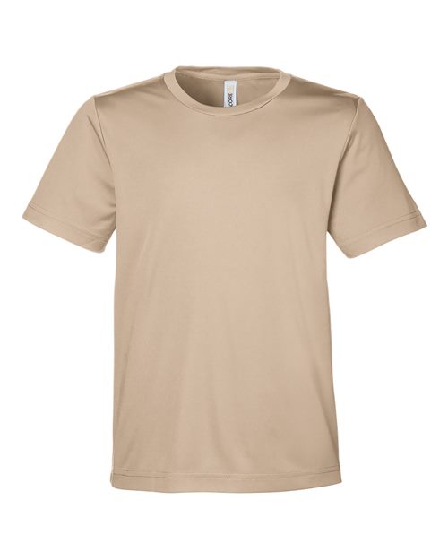 CORE365 CE10Y, Youth Capital Performance T-shirt, Stone