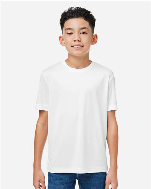 CORE365 CE10Y, Youth Capital Performance T-shirt, White