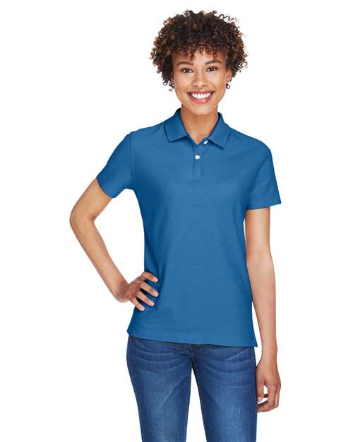Women's DRYTEC20™ Performance Polo - - 13213 French Blue 6-6.9 oz 629B2 AB Exclusive Brands CA New ab Cotton - 100% Devon & Jones DG150W Moisture-Management New AB Performance Pique Polos Polos & Knits S&S Deep Deals S&S Exclusive Brands Short Sleeves Side Seams Sport Shirts Tops Womens