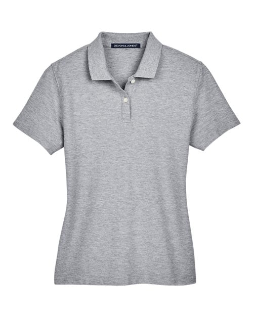 Devon & Jones DG150W, Women's Drytec20 Performance Polo, Grey Heather