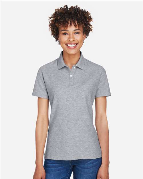 Devon & Jones DG150W, Women's Drytec20 Performance Polo, Grey Heather