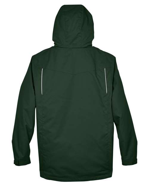 CORE365 88205, Men's Region 3-in-1 Jacket With Fleece Liner, Forest