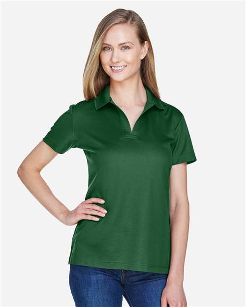 Devon & Jones DG20W, Women's Crownlux Performance Plaited Polo, Forest
