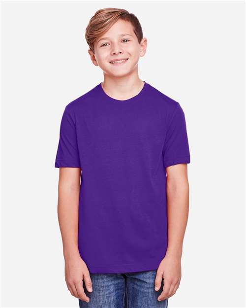 CORE365 CE111Y, Youth Fusion Chromasoft Performance T-shirt, Campus Purple