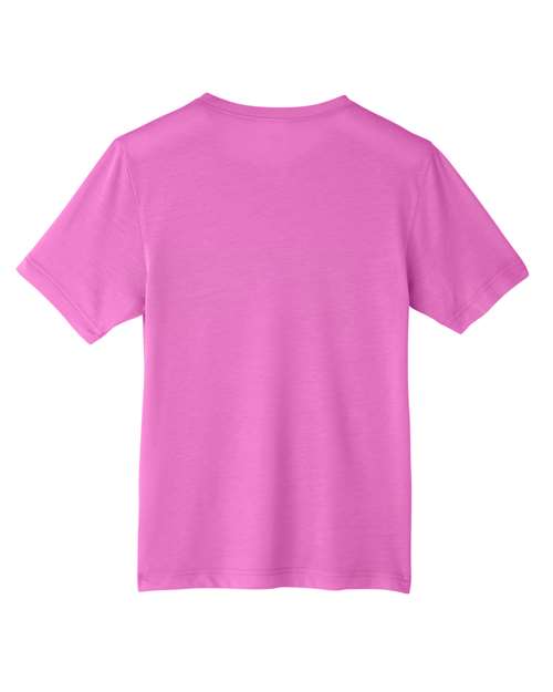 CORE365 CE111Y, Youth Fusion Chromasoft Performance T-shirt, Charity Pink