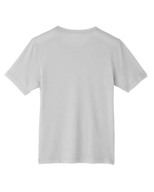 CORE365 CE111Y, Youth Fusion Chromasoft Performance T-shirt, Platinum