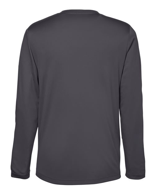 CORE365 CE10L, Unisex Capital Long Sleeve Performance T-shirt, Carbon