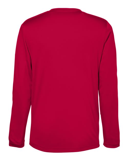 CORE365 CE10L, Unisex Capital Long Sleeve Performance T-shirt, Classic Red