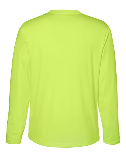CORE365 CE10L, Unisex Capital Long Sleeve Performance T-shirt, Safety Yellow