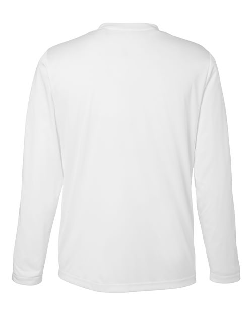 CORE365 CE10L, Unisex Capital Long Sleeve Performance T-shirt, White