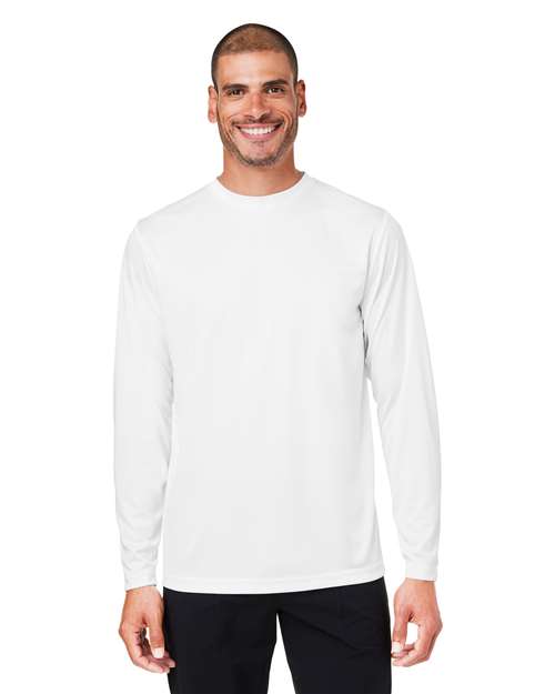 Unisex Capital Long Sleeve Performance T-Shirt - - 13220 White 267A7 4-4.9 oz AB Exclusive Brands Activewear CA New ab CE10L CORE365 Crewneck Explore Corporate Explore Corporate Company Gear Explore Corporate Uniforms Long Sleeves Mens & Unisex Moisture-Management New New AB Performance Polyester - 100% S&S Exclusive Brands Safety Sun/UV Protection T-Shirts T-Shirts - Long Sleeve Tear Away Tops