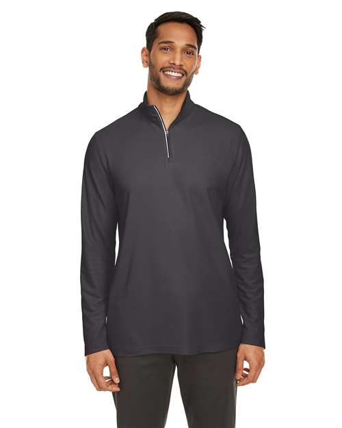 Men's Fusion ChromaSoft™ Pique Quarter-Zip Pullover - - 13221 Carbon 286A7 6-6.9 oz AB Exclusive Brands Activewear Antimicrobial CA New ab CE405 CORE365 Long Sleeves Mens & Unisex Moisture-Management New AB Performance Pique Polos & Knits Polyester - 100% Pullovers Quarter-Zips S&S Exclusive Brands Spiritwear Tear Away Tops Zips