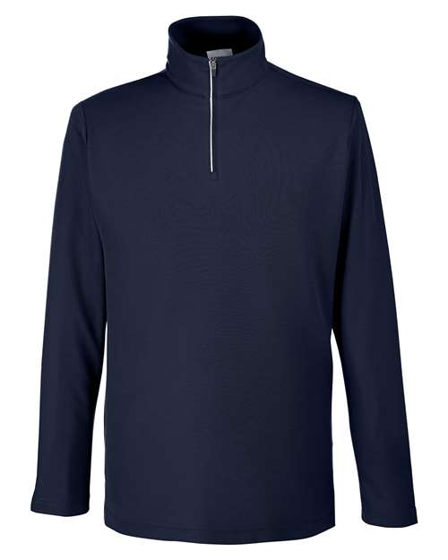 CORE365 CE405, Men's Fusion Chromasoft Pique Quarter-zip Pullover, Classic Navy