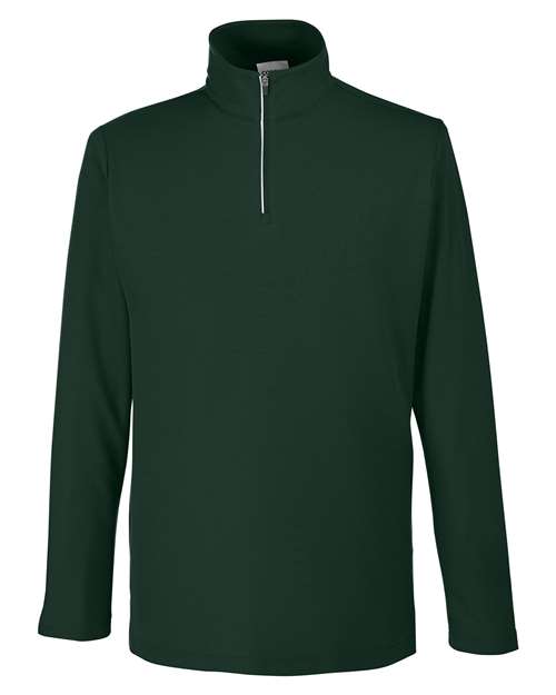 CORE365 CE405, Men's Fusion Chromasoft Pique Quarter-zip Pullover, Forest