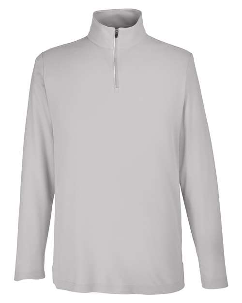 CORE365 CE405, Men's Fusion Chromasoft Pique Quarter-zip Pullover, Platinum