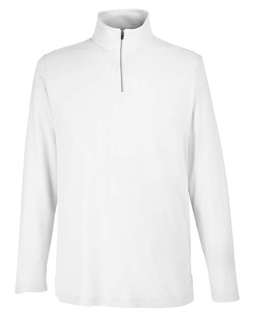 CORE365 CE405, Men's Fusion Chromasoft Pique Quarter-zip Pullover, White
