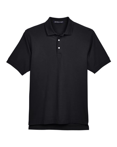 Devon & Jones D100, Men's Pima Piqué Polo, Black