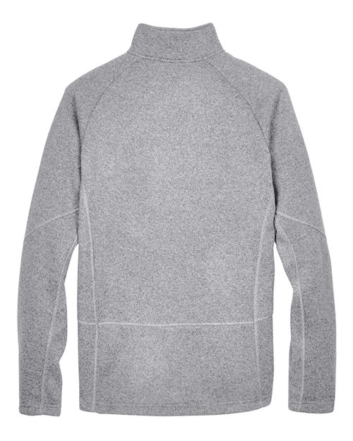 Devon & Jones DG792, Unisex Bristol Sweater Fleece Quarter-zip Pullover, Grey Heather