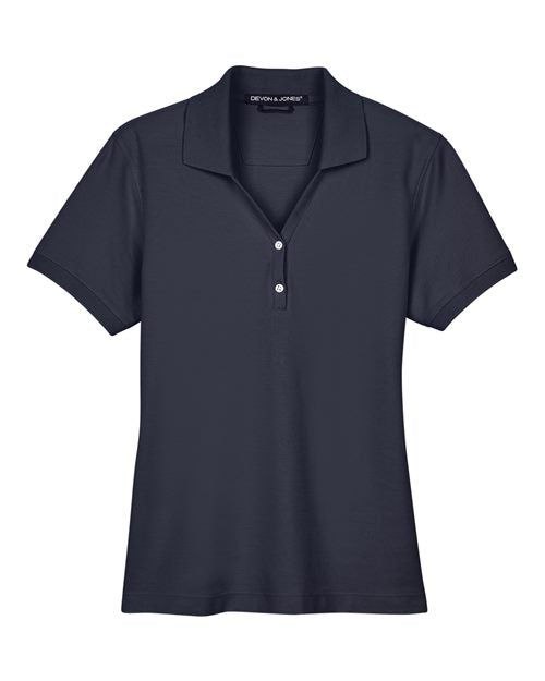 Devon & Jones D100W, Women's Pima Piqué Polo, Navy