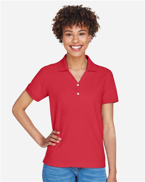 Devon & Jones D100W, Women's Pima Piqué Polo, Red