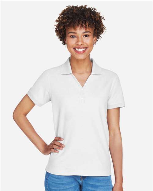 Devon & Jones D100W, Women's Pima Piqué Polo, White