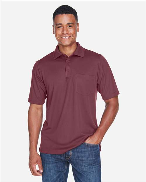 CORE365 88181P, Men's Origin Performance Piqué Polo With Pocket, Burgundy