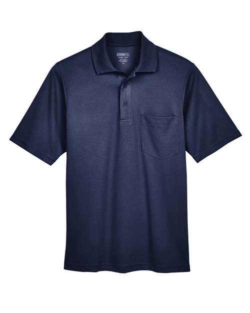 CORE365 88181P, Men's Origin Performance Piqué Polo With Pocket, Classic Navy