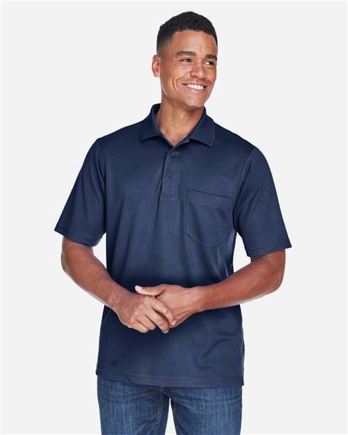 CORE365 88181P, Men's Origin Performance Piqué Polo With Pocket, Classic Navy