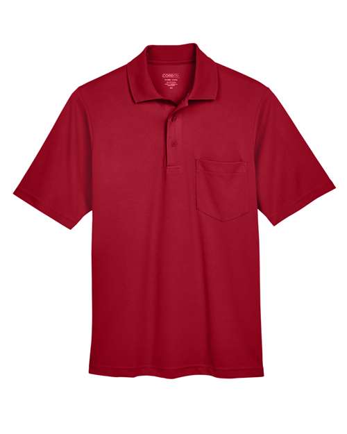 CORE365 88181P, Men's Origin Performance Piqué Polo With Pocket, Classic Red