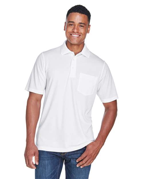 Men's Origin Performance Piqué Polo with Pocket - - 13227 White 2025 Polo Guide 2025 Polo Guide Uniforms 2025 Polo Guide Uniforms - Corporate & Business 222A7 4-4.9 oz 88181P AB Exclusive Brands Activewear Antimicrobial CA New ab CORE365 Mens & Unisex Moisture-Management New AB Performance Pique Pockets Polos Polos & Knits Polyester - 100% S&S Exclusive Brands Safety Short Sleeves Side Seams Spiritwear Sport Shirts Sun/UV Protection Tops