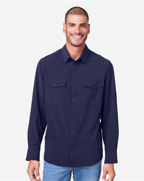 CORE365 CE510L, Men's Ultra Uvp Marina Shirt, Classic Navy