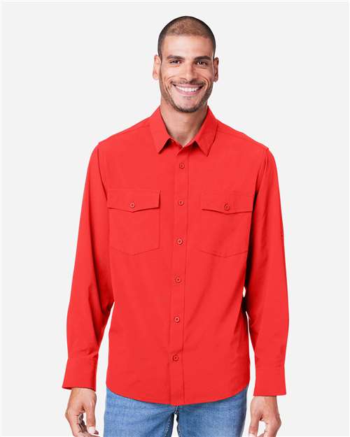 CORE365 CE510L, Men's Ultra Uvp Marina Shirt, Marina Red