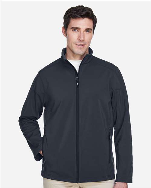 Men's Cruise Two-Layer Fleece Bonded Soft Shell Jacket - - 13235 Carbon 228A7 7-7.9 oz 88184 AB Exclusive Brands CA New ab CORE365 Explore Medical & Med Spa Explore Medical & Med Spa Staff Uniforms Fleece Full-Zips Jackets Long Sleeves Media Pocket Mens & Unisex New AB Outerwear Performance Pockets Polyester S&S Exclusive Brands Soft Shells Spandex Water Resistant Zips