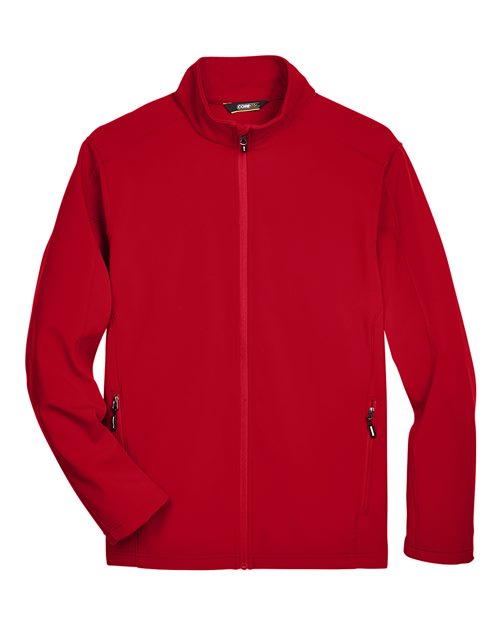 CORE365 88184, Men's Cruise Two-layer Fleece Bonded Soft Shell Jacket, Classic Red