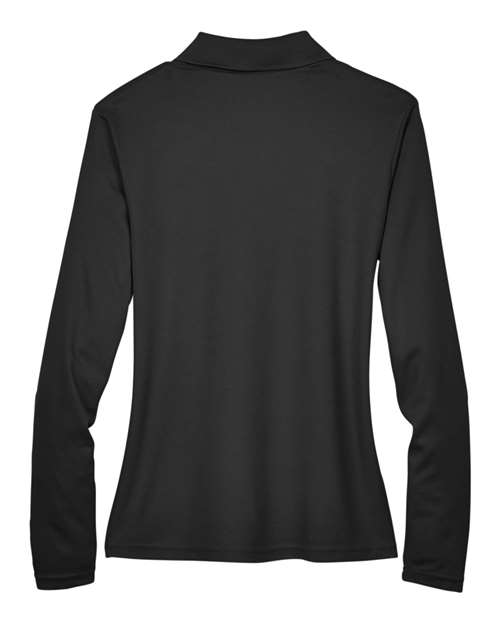 CORE365 78192, Women's Pinnacle Performance Long Sleeve Piqué Polo, Black