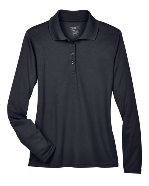 CORE365 78192, Women's Pinnacle Performance Long Sleeve Piqué Polo, Carbon