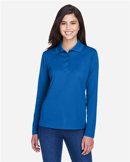 CORE365 78192, Women's Pinnacle Performance Long Sleeve Piqué Polo, True Royal