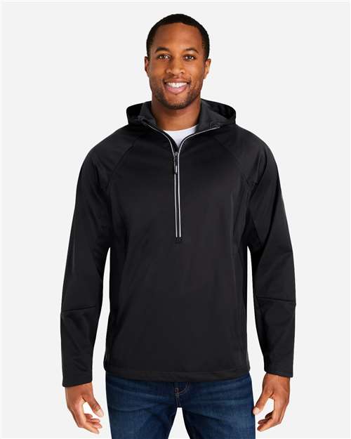 CORE365 CE711, Unisex Techno Lite Pullover Anorak, Black