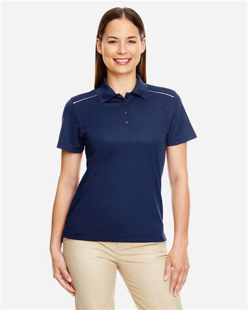 CORE365 78181R, Women's Radiant Performance Piqué Polo With Reflective Piping, Classic Navy